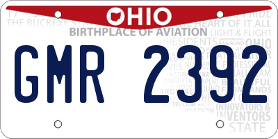 OH license plate GMR2392