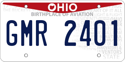 OH license plate GMR2401