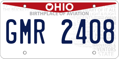 OH license plate GMR2408
