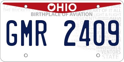 OH license plate GMR2409