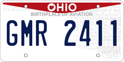 OH license plate GMR2411