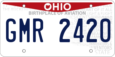 OH license plate GMR2420