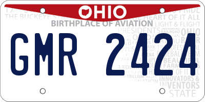 OH license plate GMR2424