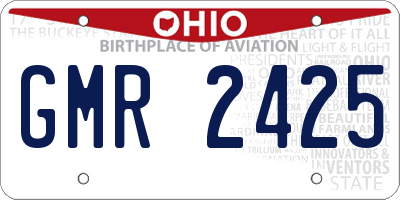 OH license plate GMR2425