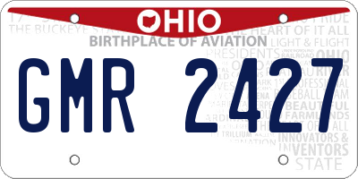 OH license plate GMR2427