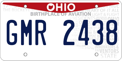 OH license plate GMR2438