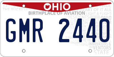 OH license plate GMR2440