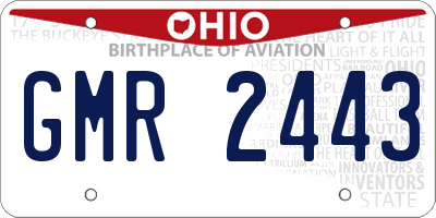 OH license plate GMR2443
