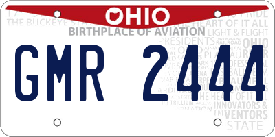 OH license plate GMR2444