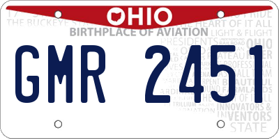 OH license plate GMR2451