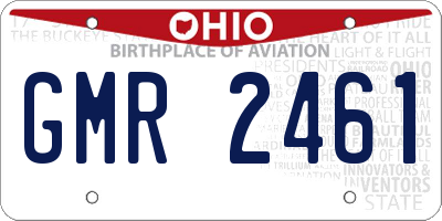 OH license plate GMR2461
