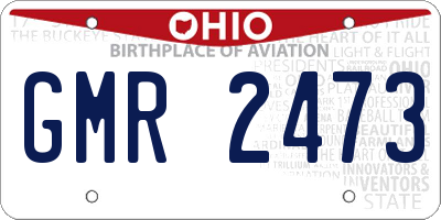 OH license plate GMR2473