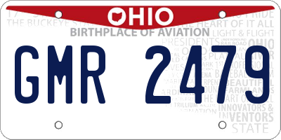 OH license plate GMR2479