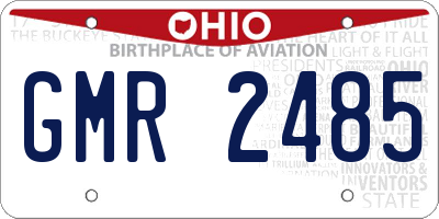 OH license plate GMR2485