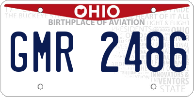 OH license plate GMR2486
