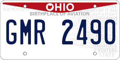 OH license plate GMR2490