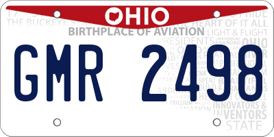 OH license plate GMR2498