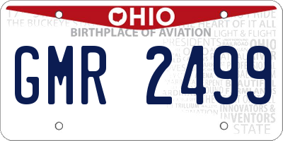 OH license plate GMR2499