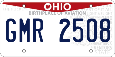 OH license plate GMR2508