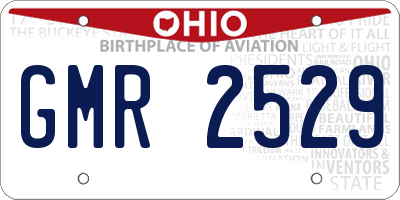 OH license plate GMR2529