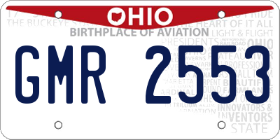 OH license plate GMR2553