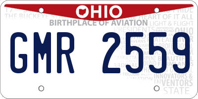 OH license plate GMR2559