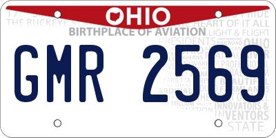 OH license plate GMR2569