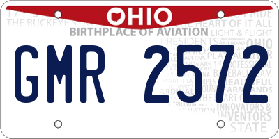 OH license plate GMR2572