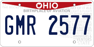 OH license plate GMR2577