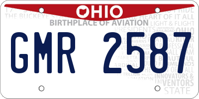 OH license plate GMR2587