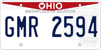 OH license plate GMR2594