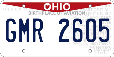 OH license plate GMR2605