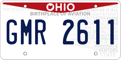 OH license plate GMR2611