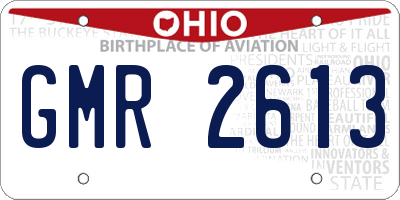OH license plate GMR2613