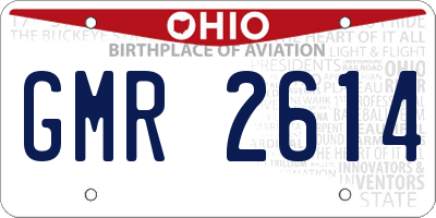 OH license plate GMR2614