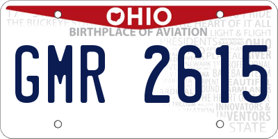 OH license plate GMR2615