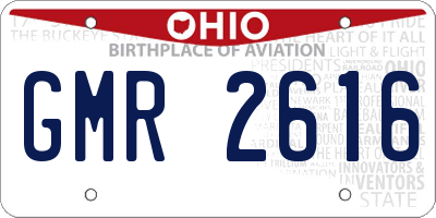 OH license plate GMR2616