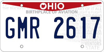 OH license plate GMR2617