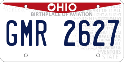 OH license plate GMR2627