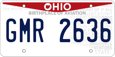 OH license plate GMR2636