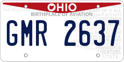 OH license plate GMR2637