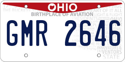 OH license plate GMR2646