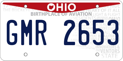 OH license plate GMR2653