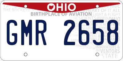 OH license plate GMR2658