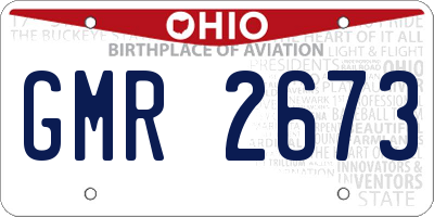 OH license plate GMR2673