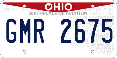OH license plate GMR2675