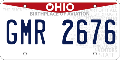 OH license plate GMR2676