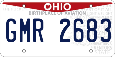 OH license plate GMR2683