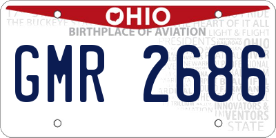 OH license plate GMR2686