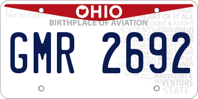OH license plate GMR2692